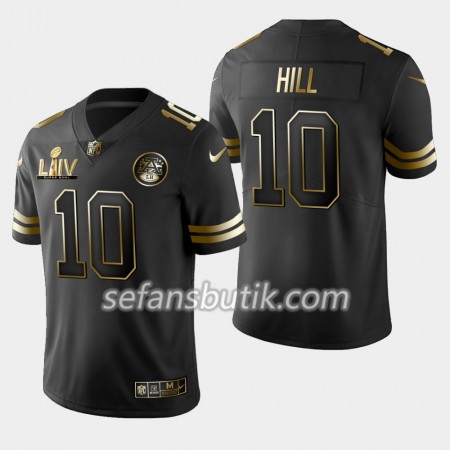 Kansas City Chiefs Tröjor Tyreek Hill 10 Nike Svart Golden Edition - Herr Kansas City Chiefs Tröjor Tyreek Hill 10 Nike Svart Golden Edition - Herr